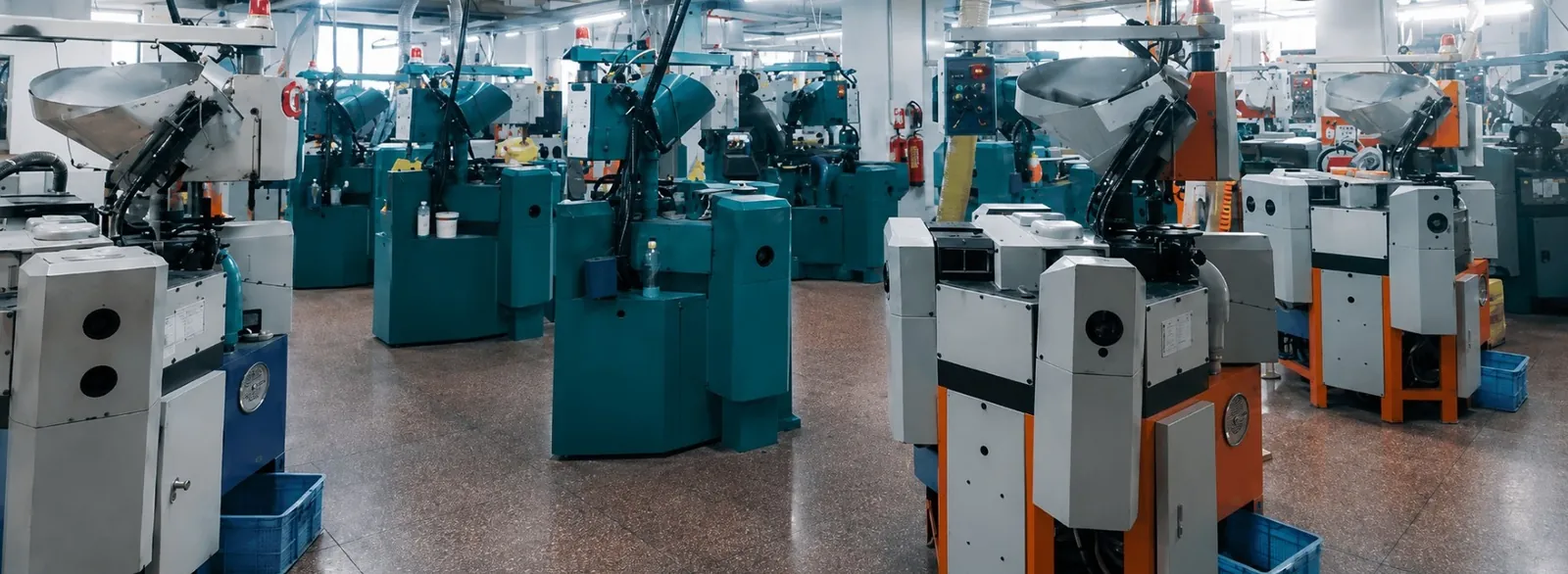 Primotex production floor with rows of manufacturing machines